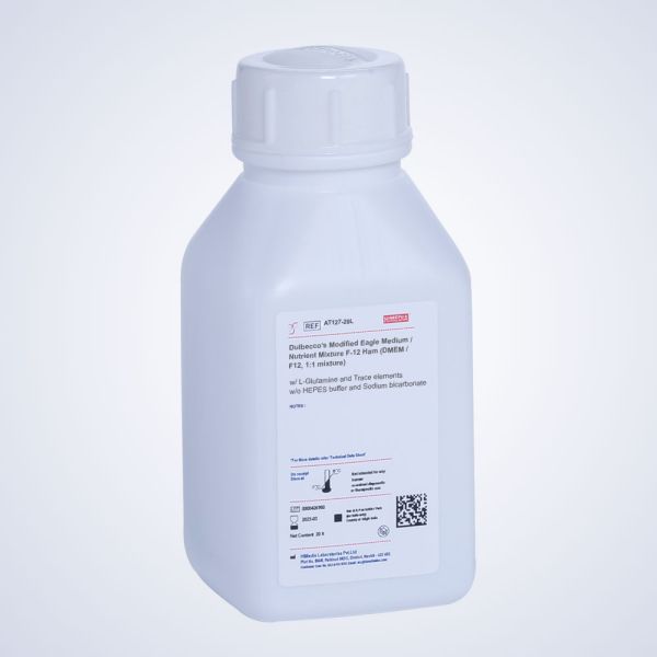 Среда Dulbecco’s Modified Eagle Medium / Nutrient Mixture F-12 Ham (DMEM / F12, 1:1 mixture) w/ L-Glutamine and Trace elements w/o HEPES buffer and Sodium bicarbonate